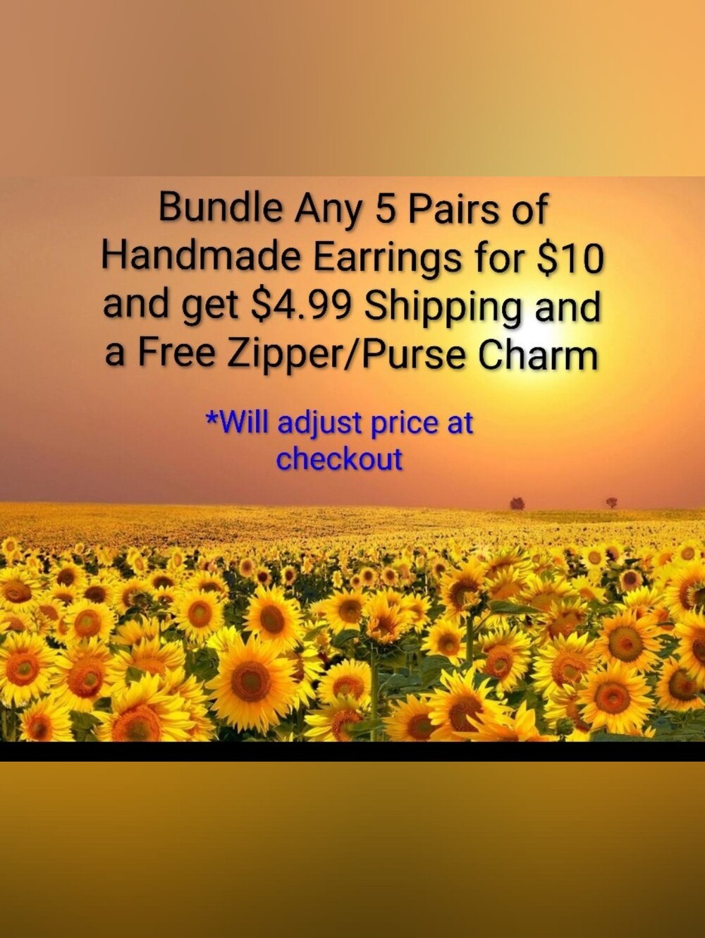 Buy 5 Handmade Earring for $10 and get $4.99 Shipping, Plus a Free Purse Charm